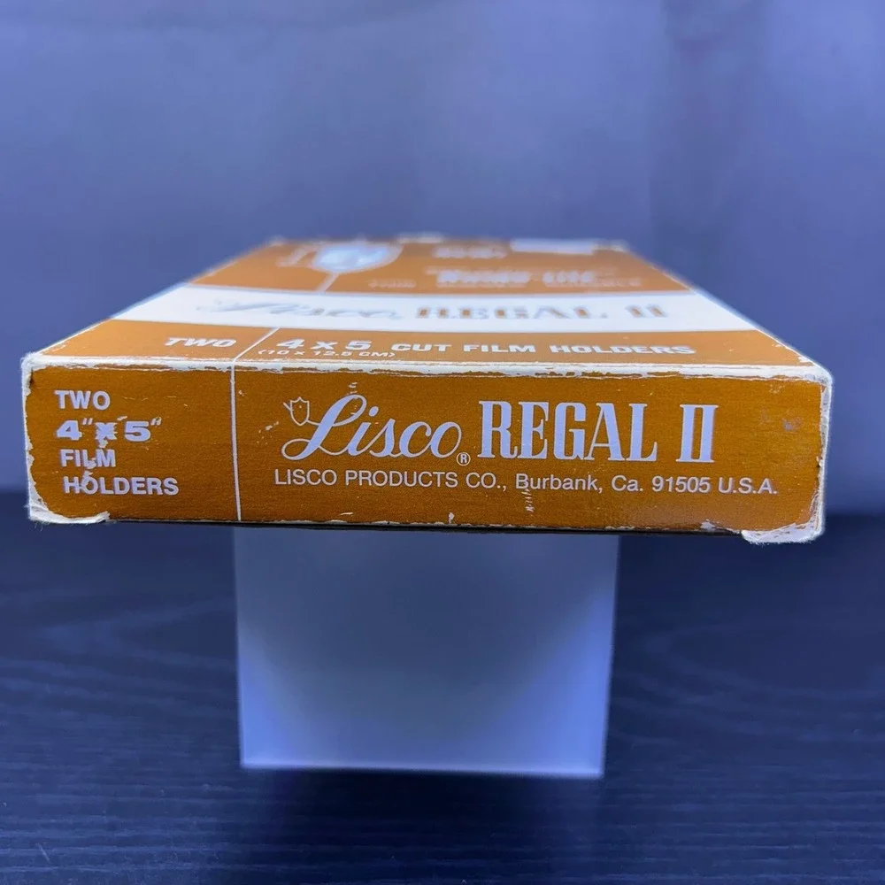 Vintage‎ Lisco Regal II 4x5 Cut Sheet Film Holders 2-Pack Aluminum Rhino-Lite